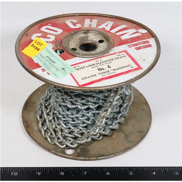 PARTIAL ROLL OF TWIST LINK MACHINE CHAIN BRIGHT