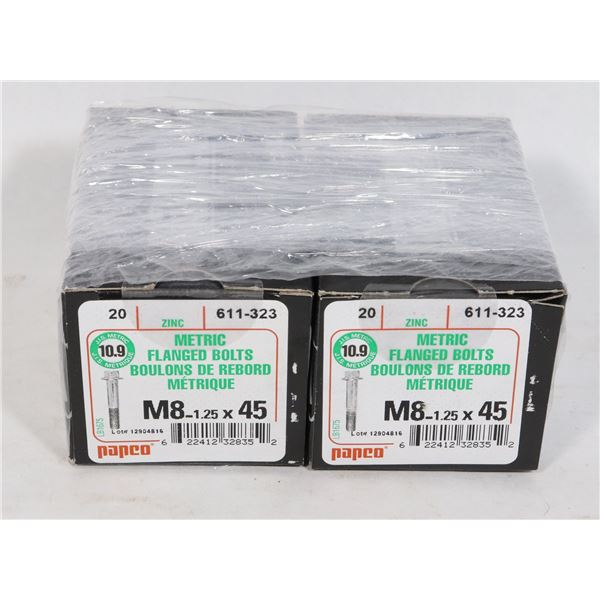TWO BOXES OF 20 METRIC FLANGED BOLTS