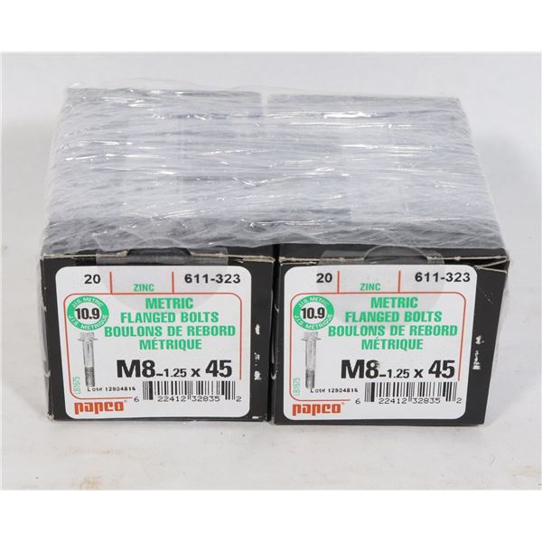 TWO BOXES OF 20 METRIC FLANGED BOLTS