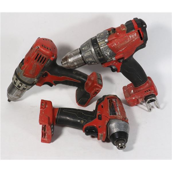 LOT OF MILWAUKEE TOOLS FOR PARTS