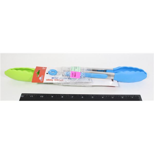 SET OF 2 9" SILICON TONGS