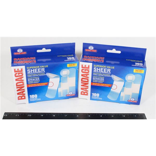 2 PACKAGES OF ASSORTED BANDAGES