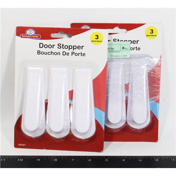 6 PLASTIC DOOR STOPPERS