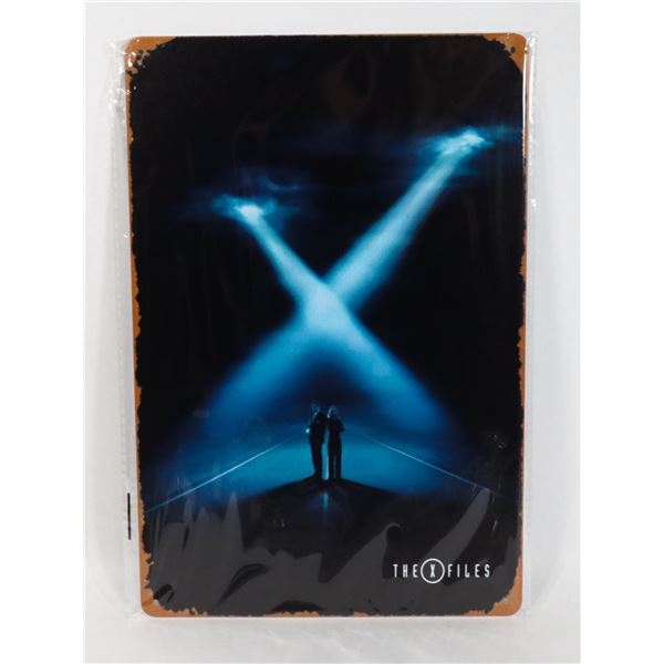 NEW X-FILES " BLUE X" REPLICA POSTER METAL SIGN.