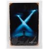 Image 1 : NEW X-FILES " BLUE X" REPLICA POSTER METAL SIGN.