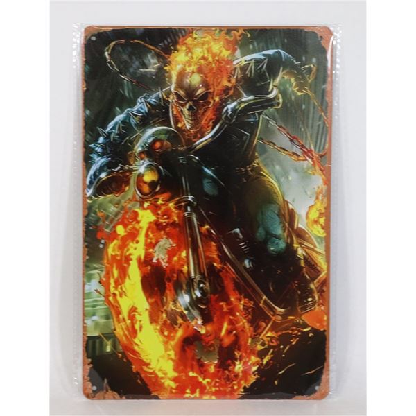NEW GHOST RIDER THEME METAL WALL SIGN