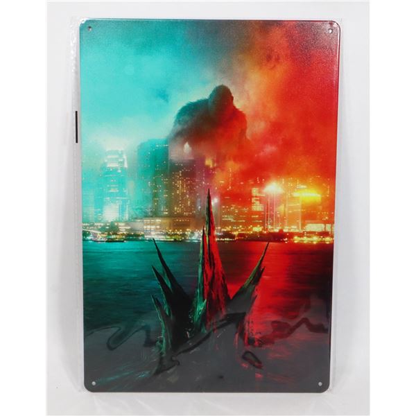 NEW GODZILLA VS KONG COLORFUL METAL SIGN