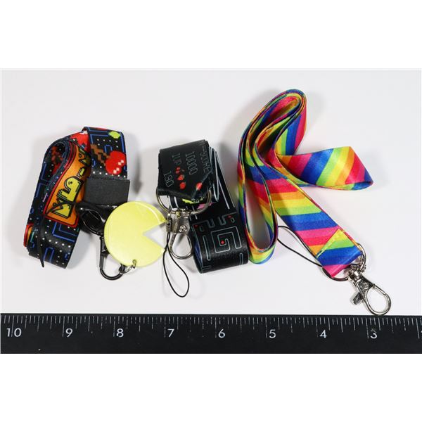 3 NEW 80'S INSPIRED LANYARDS
