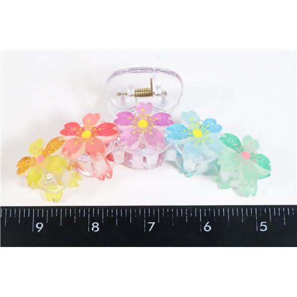 NEW MULTI-COLOR FLOWER CLAW HAIR CLIP
