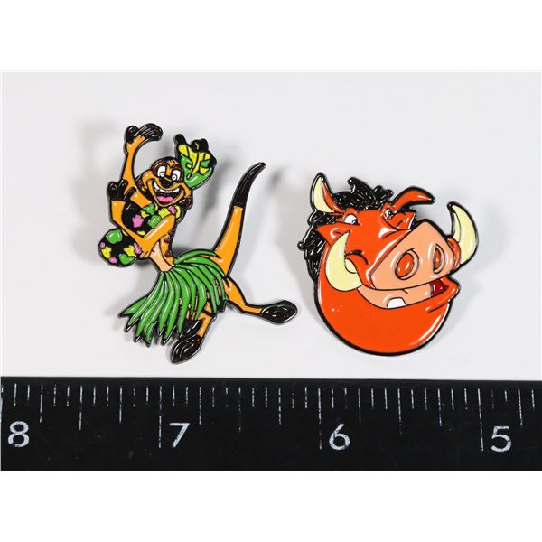 NEW LION KING THEME PUMBAA AND TIMON LAPEL PINS