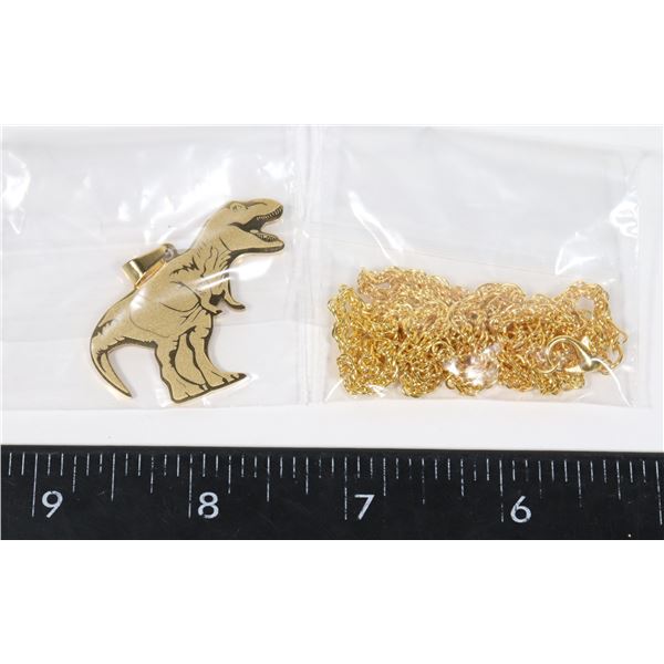 NEW GOLD TONE CHAIN WITH STAINLESS STEEL