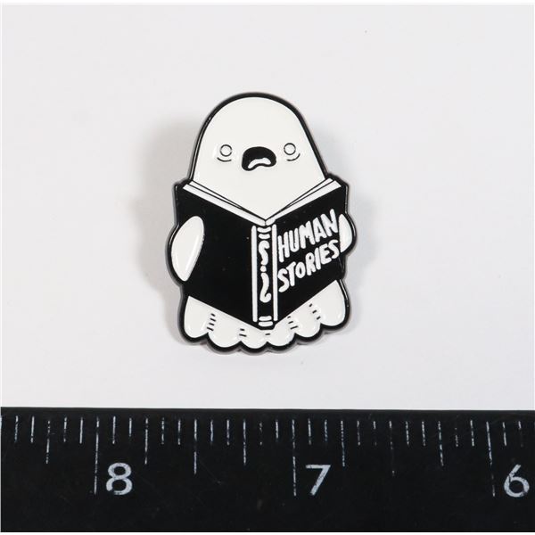 NEW SPOOKY STORIES FOR GHOSTS LAPEL PIN