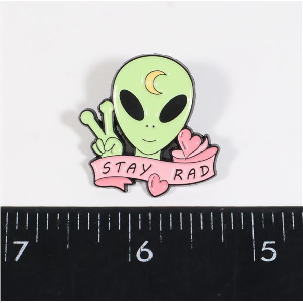 NEW STAY RAD ALIEN LAPEL PIN