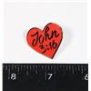 Image 1 : NEW JOHN 3:16 HEART LAPEL PIN