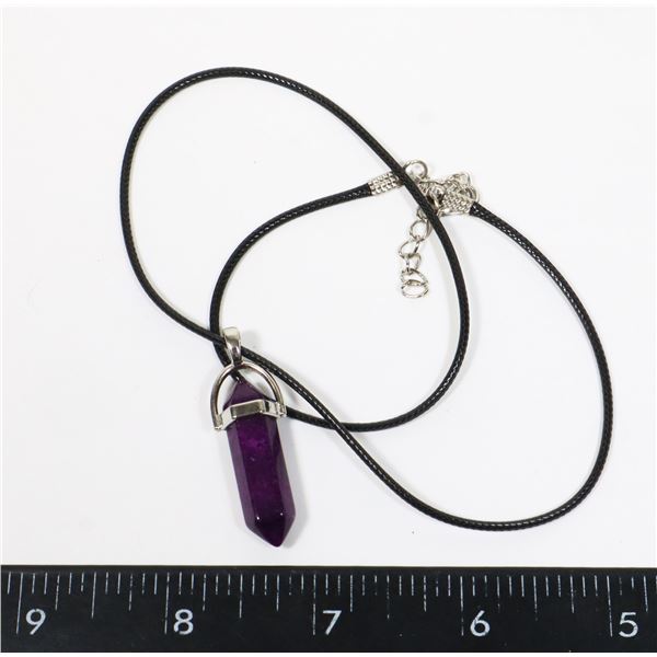 NEW SYNTHETIC AMETHYST REPLICA HEXAGONAL STONE