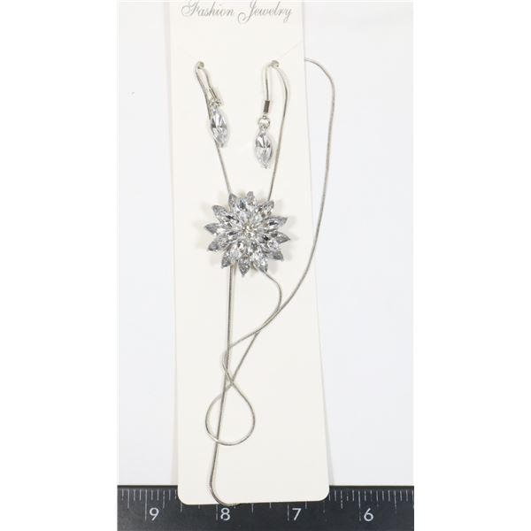 NEW Y SHAPE RHINESTONE SNOWFLAKE TASSEL SWEATER