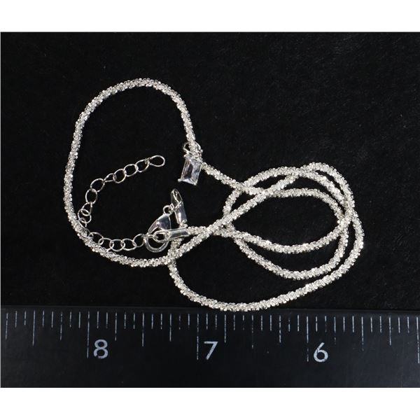NEW SQUARE ZIRCON PENDANT AND CHAIN
