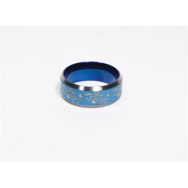 NEW SIZE 8 BLUE BAND WITH BUTTERFLIES AND MUSIC