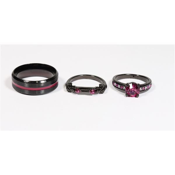 NEW STAINLESS STEEL COUPLES RING SET SIZE 7