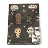 Image 1 : A Funko Pop Pin 4-Pin Star Wars Episode IV Pin Set.