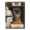 Image 1 : A large Funko Pop Pin The Madalorian with Grogu Special Edition Enamel Pin.