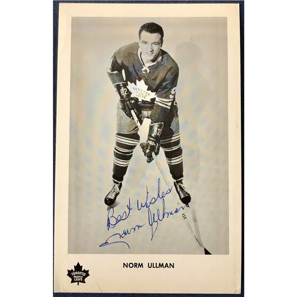 NORM ULLMAN (HOF) J.D. McCARTHY SIGNED POSTCARD