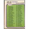 Image 1 : 1981-82 O-PEE-CHEE CHECKLIST