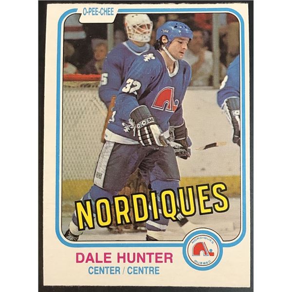1981-82 O-PEE-CHEE DALE HUNTER ROOKIE CARD