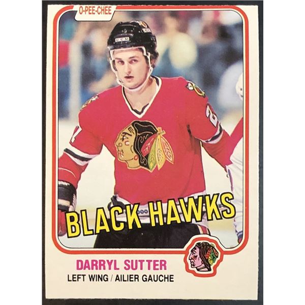 1981-82 O-PEE-CHEE DARRYL SUTTER ROOKIE CARD