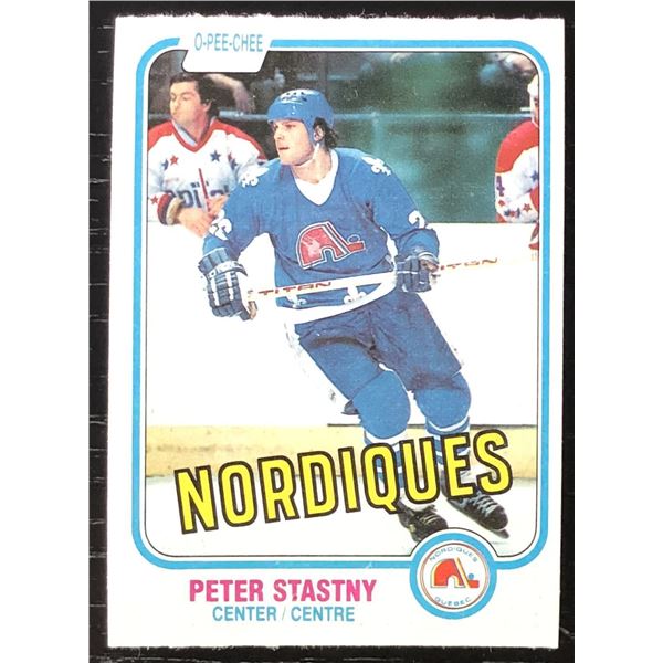 1981-82 O-PEE-CHEE PETER STASTNY (HOF) ROOKIE CARD
