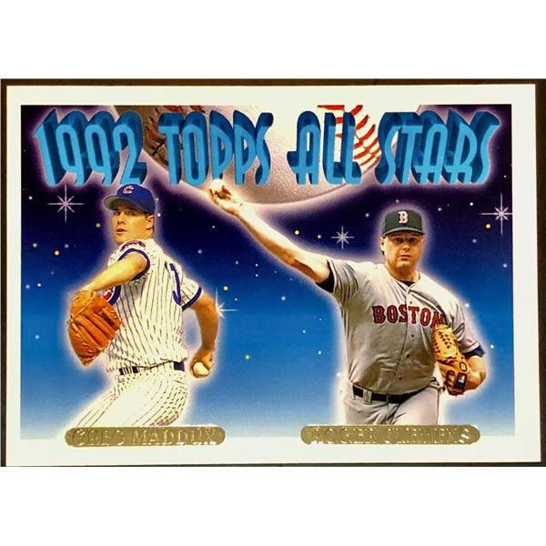 1993 TOPPS GREG MADDUX (HOF) & ROGERS CLEMENS