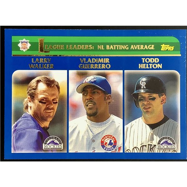 2003 TOPPS LARRY WALKER & VLADIMIR GUERRERO (HOF)