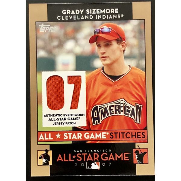 2008 TOPPS STITCHES GRADY SIZEMORE ALL STAR GAME JERSEY