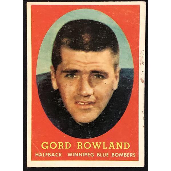 1958 TOPPS CFL GORD ROWLAND