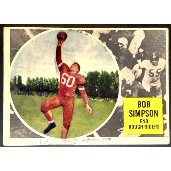 1960 TOPPS CFL BOB SIMPSON