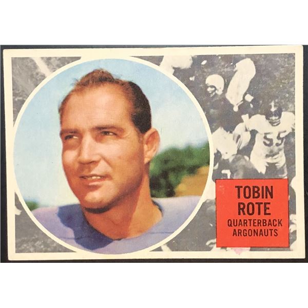 1960 TOPPS CFL TOBIN ROTE (HOF)