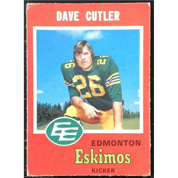 1971 O-PEE-CHEE CFL DAVE CUTLER (HOF) ROOKIE CARD