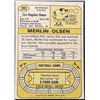 Image 2 : 1974 TOPPS MERLIN OLSEN (HOF)
