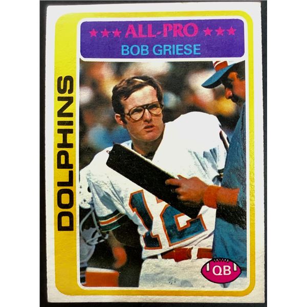 1978 TOPPS BOB GRIESE (HOF)