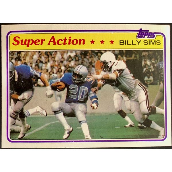 1981 TOPPS BILLY SIMS