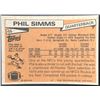 Image 2 : 1981 TOPPS PHIL SIMMS