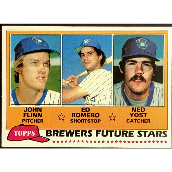 1981 TOPPS NED YOST ROOKIE CARD