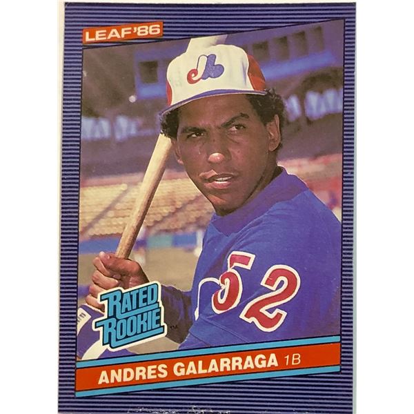 1986 LEAF ANDRES GALARRAGA ROOKIE CARD
