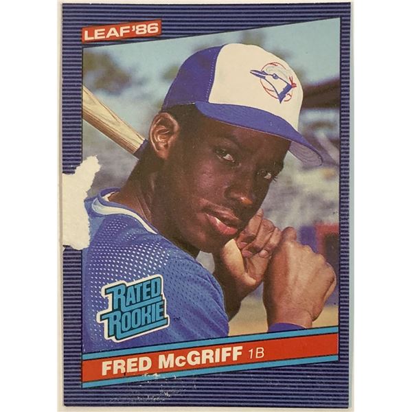 1986 LEAF FRED McGRIFF (HOF) ROOKIE CARD