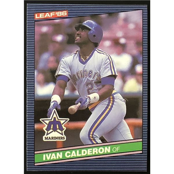1986 LEAF IVAN CALDERON ROOKIE CARD