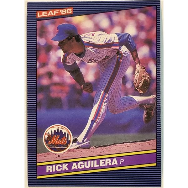 1986 LEAF RICK AGUILERA ROOKIE CARD