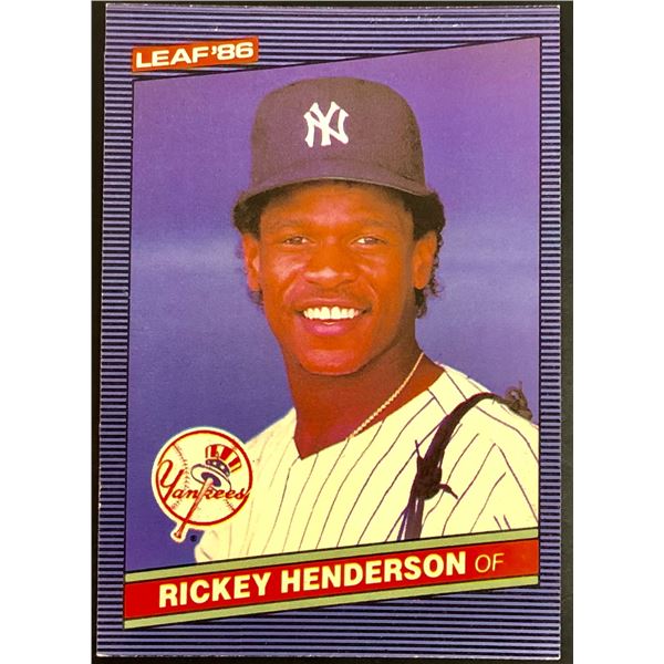 1986 LEAF RICKEY HENDERSON (HOF)