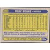 Image 2 : 1987 TOPPS BILLY BEANE ROOKIE CARD