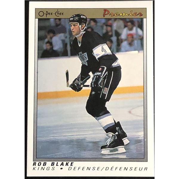 1990-91 O-PEE-CHEE PREMIER ROB BLAKE (HOF) ROOKIE CARD