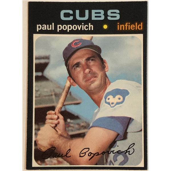 1971 O-PEE-CHEE HI-NUMBER PAUL POPOVICH